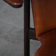Hans Olsen, Set of 4 Frederik VII dining chairs, oak and leather, mid-20th century