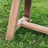 Solid oak farm bench