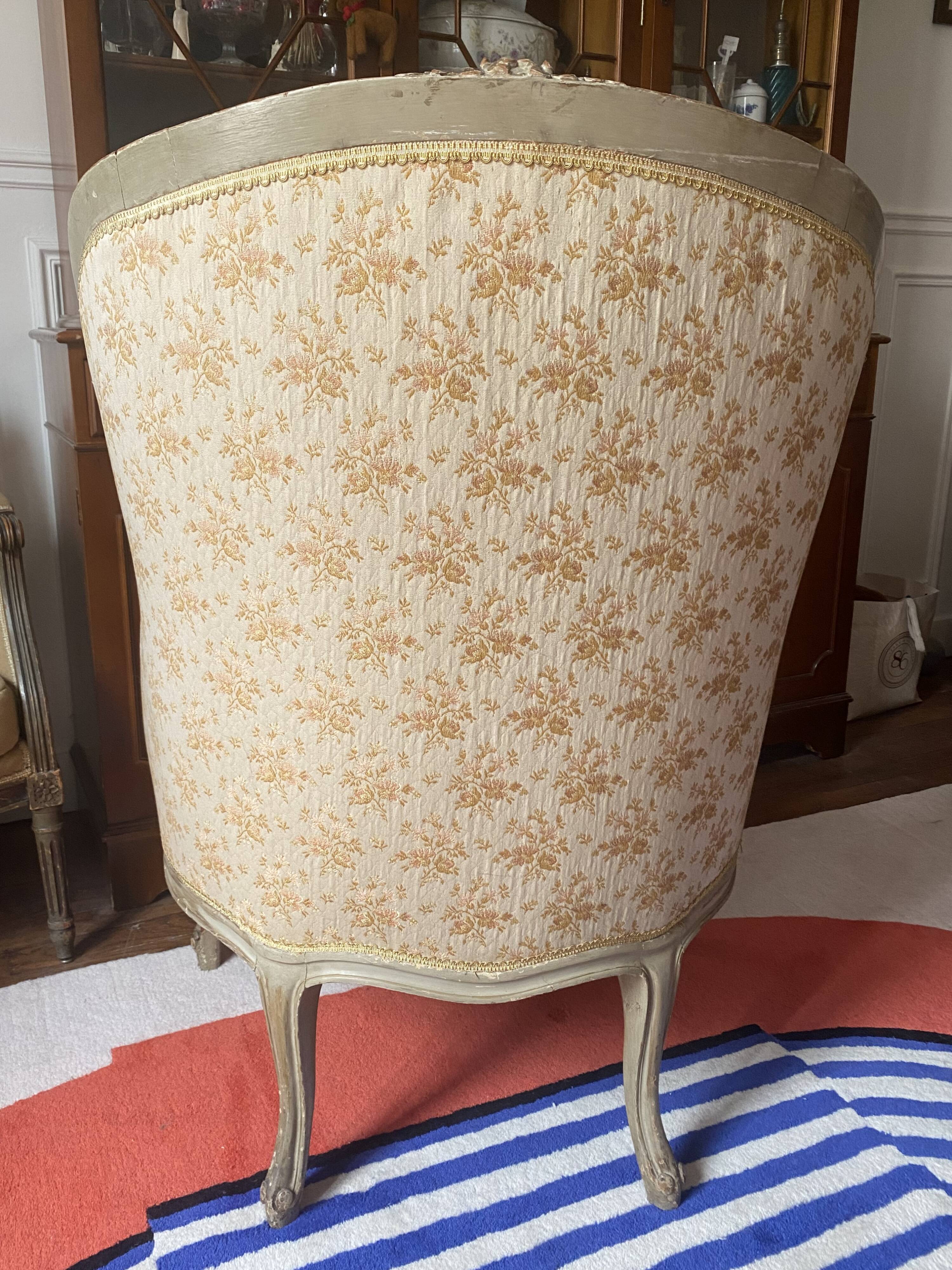Bergère fauteuil de style Louis XV