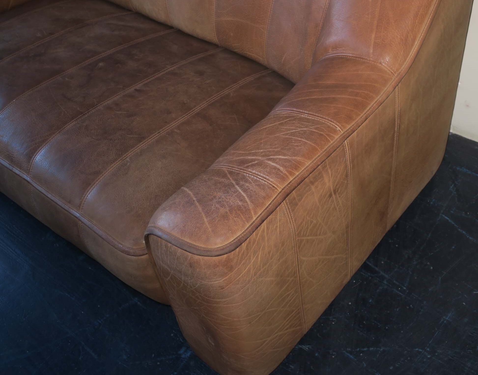 De Sede Model DS 44 Buffalo Leather Sofa, 1970s