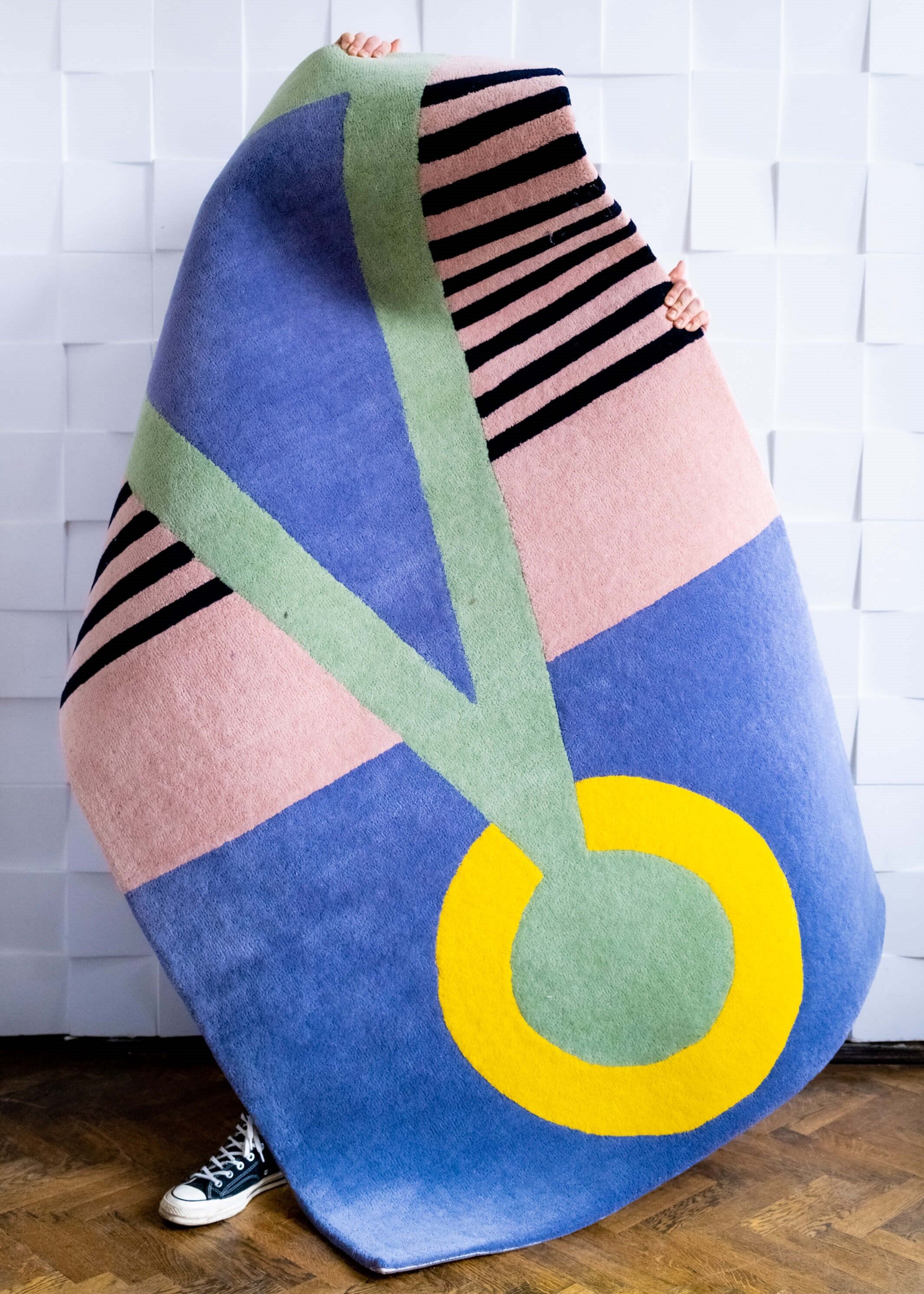 Tufted carpet in wool Modern Light Handmade 140 x 210 cm