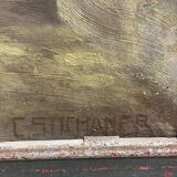 Church interior signed Stichaner