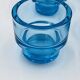 Set of 4 IKEA turquoise aquamarine glass candle holders.