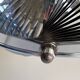 Space Age chrome aluminium moon hanging lamp,  slat lamp