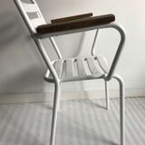 White metal chair