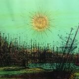 Lithograph "Cathedral of Boats" Jean Carzou (1907-2000)