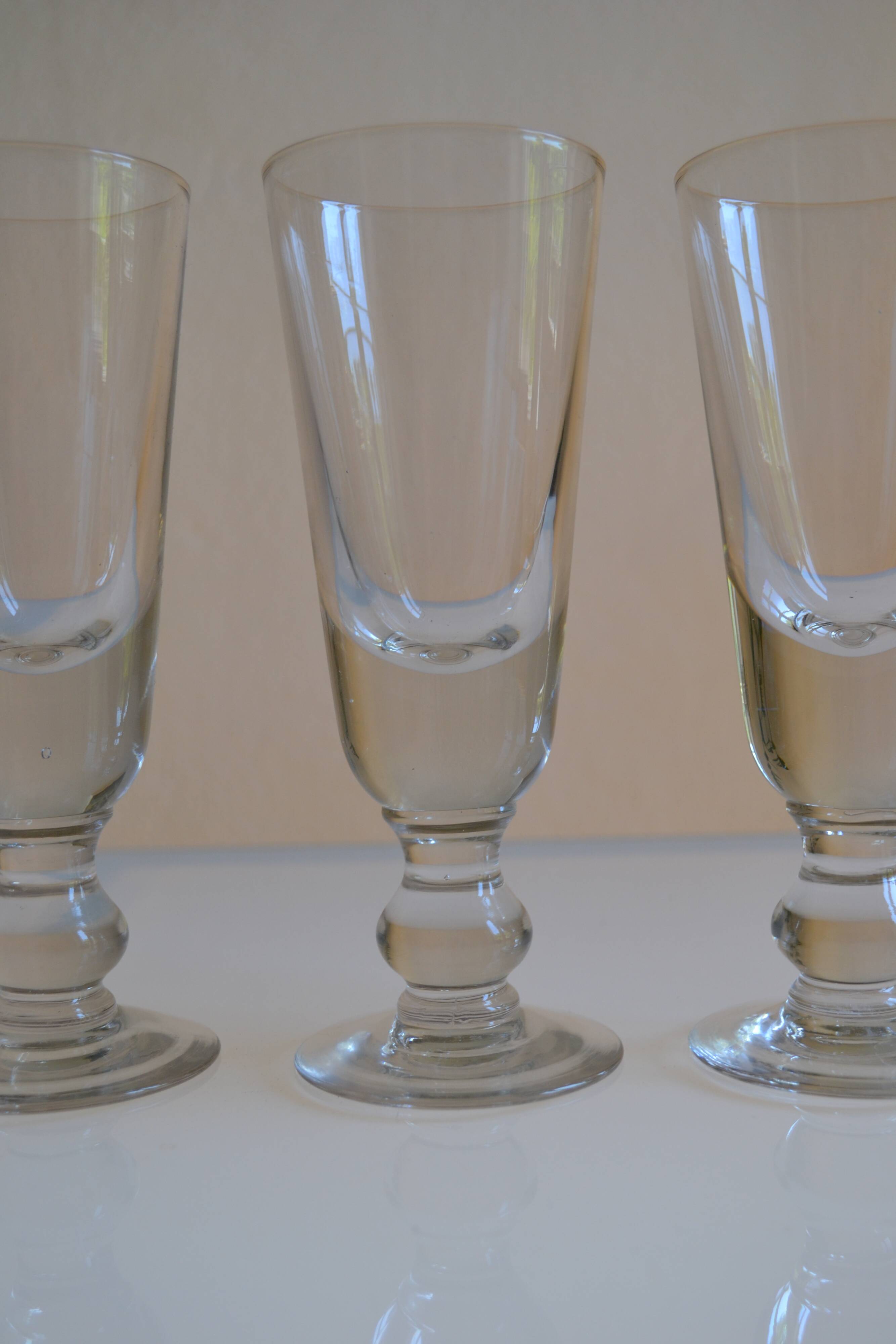 Série de 4 anciens verre verres à absinthe