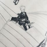 Sketch painting René Vincent
