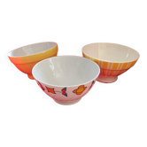 3 old bowls from the 70s, Digouin, Paris porcelain....