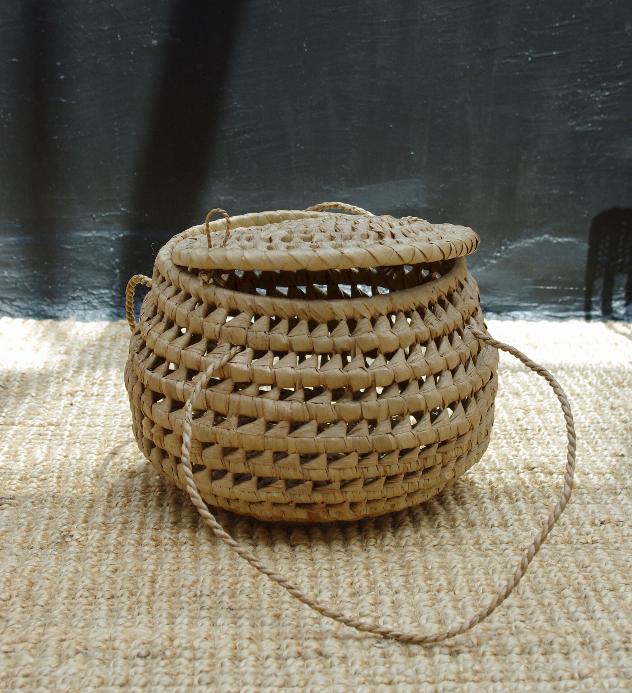Basket ball braided wicker