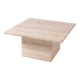 Postmodern travertine stone coffe table, Italy, 1980s