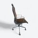 Paire noire (2) de chaises de bureau Herman Miller Original Eames EA337 à dossier haut