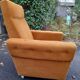 Pair of armchairs from the 70s in ochre velvet