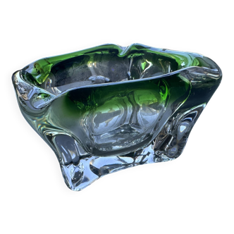 Green crystal ashtray