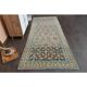 Vintage Turkish Oushak Handmade Wool Cotton Brown Runner Rug 118x301