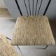 Pair of Colette Gueden chairs, black metal and fabric.
