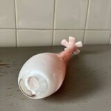 Long pink vase with petal collar