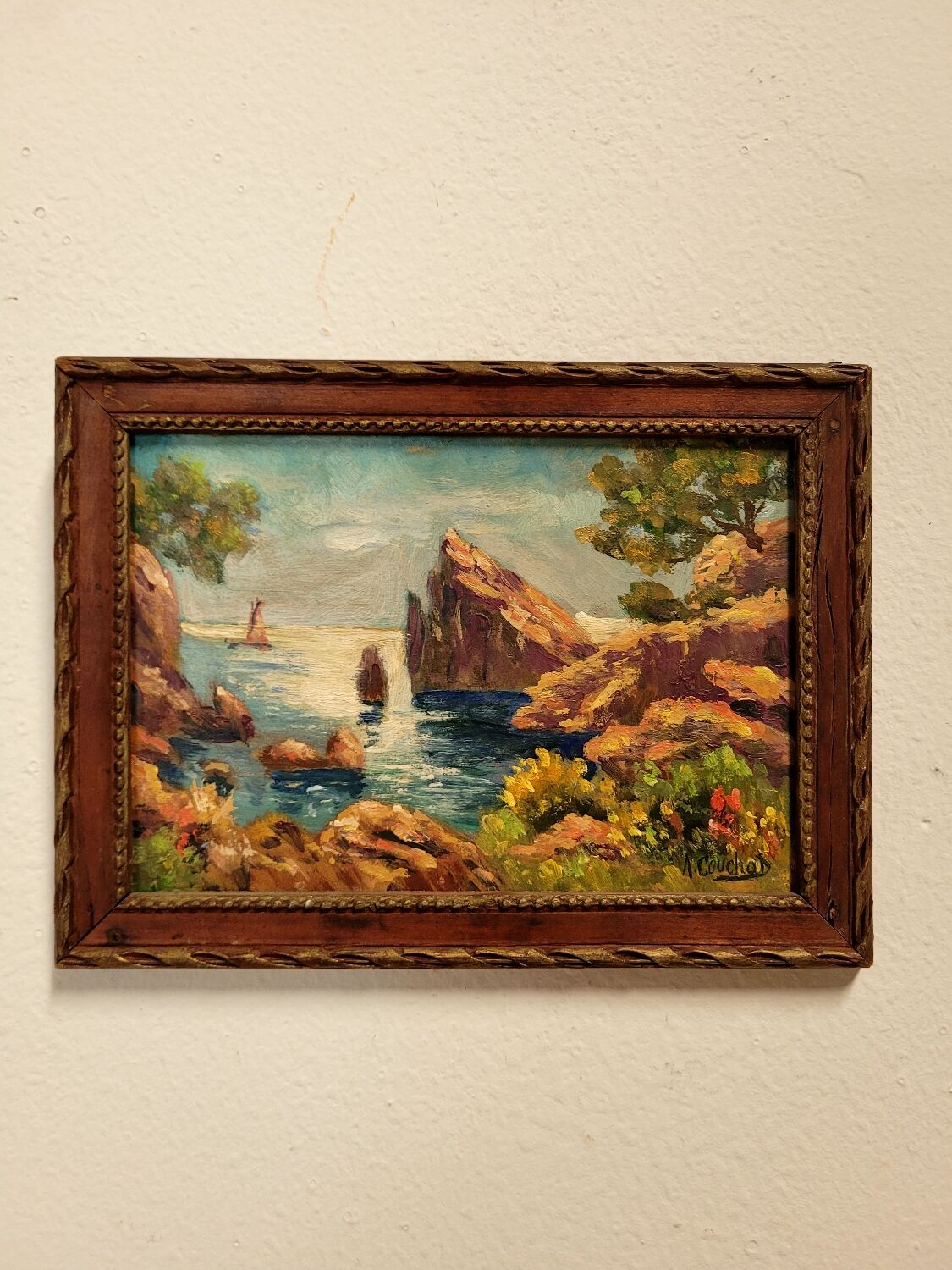 Painting Les Roches Rouges Agay by André Couchet