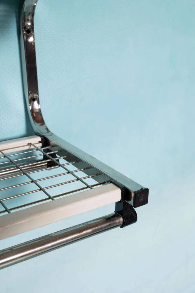 Vintage Scandinavian tubular coat rack from the 1960s.