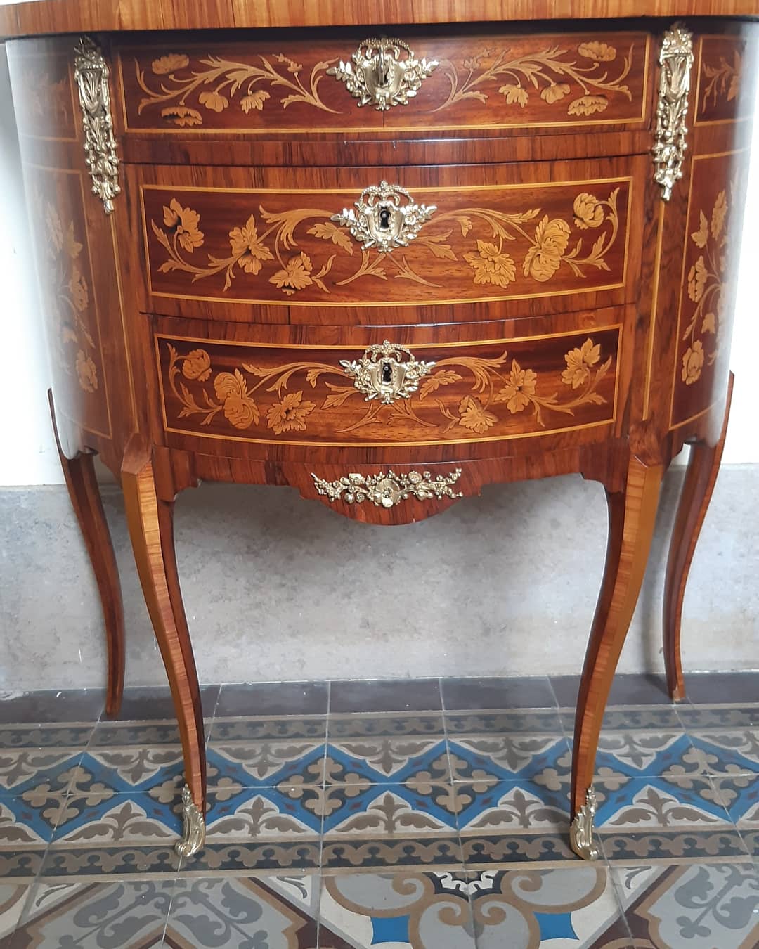 Old half-moon dresser circa 1930