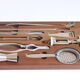 Ensemble d’outils de bar à cocktails en bois de teck, années 1960.
