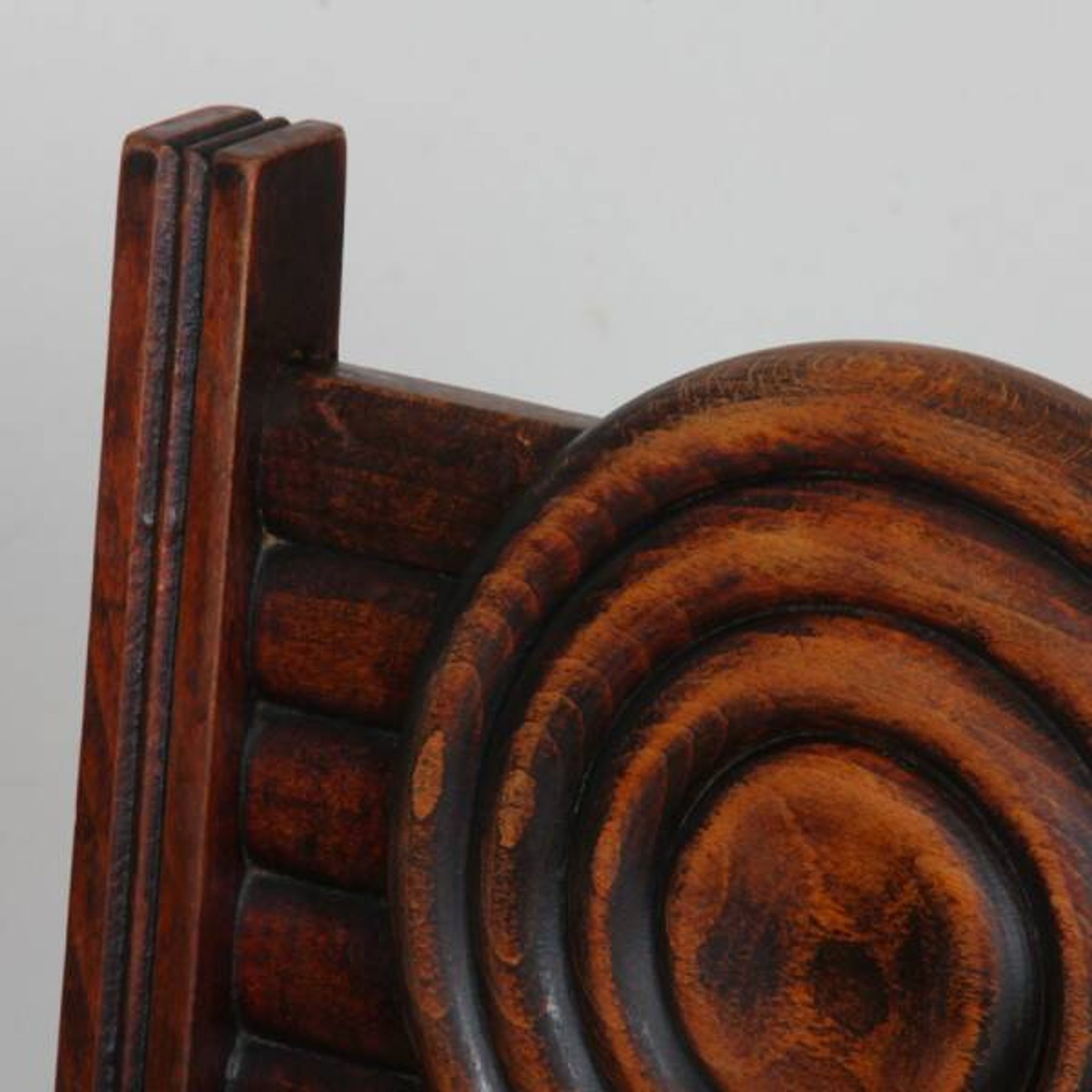 Set of 6 straw-seated solid wood chairs, French craftsmanship, 1940.