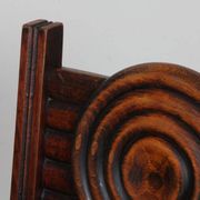 Set of 6 straw-seated solid wood chairs, French craftsmanship, 1940.