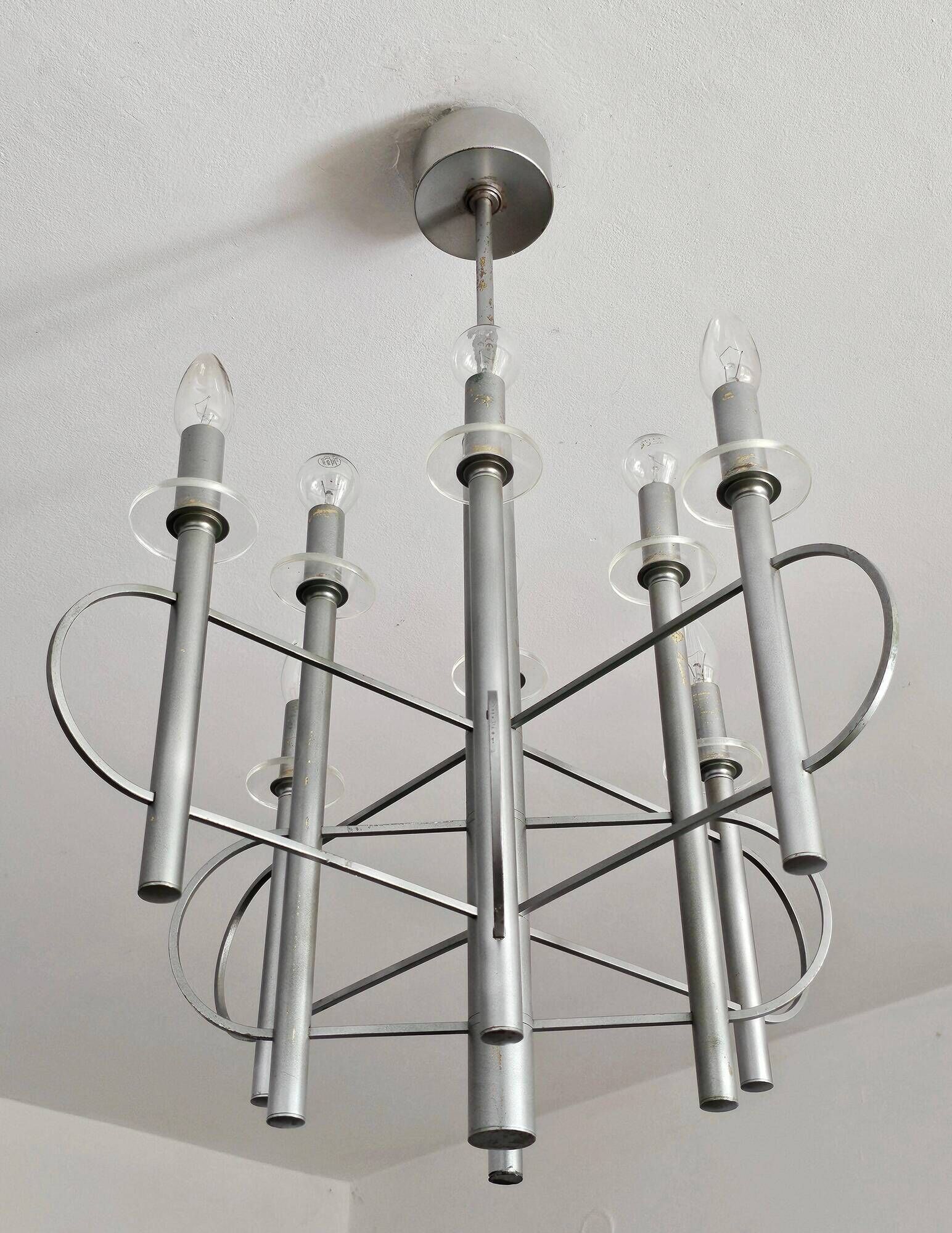 Lustre Space Age in the shape of an atom by Gaetano Sciolari, 1970s.