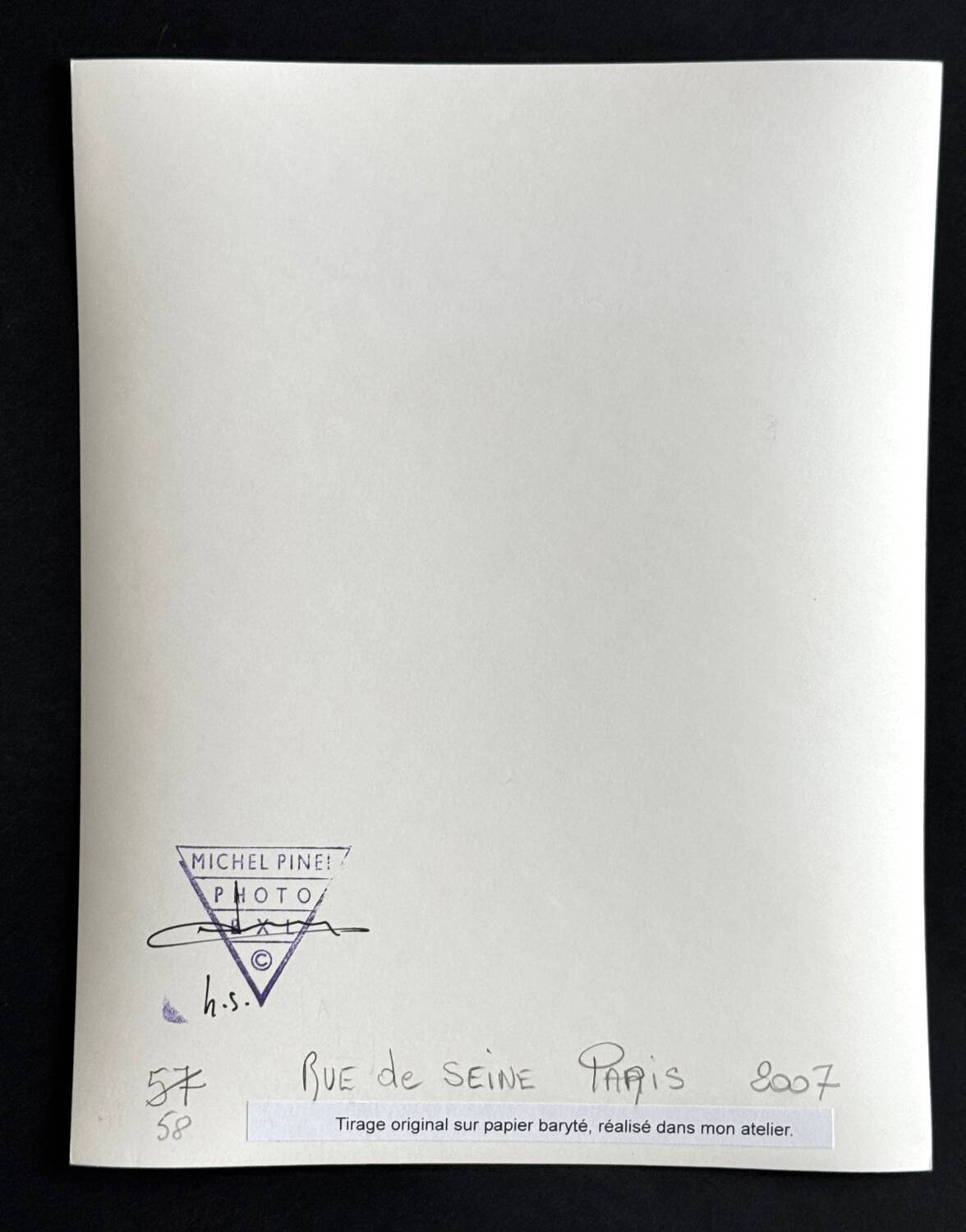 Michel Pinel (1949-2022) Nude photography - Rue de Seine - Paris 2007