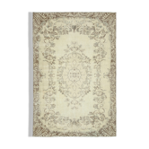Handwoven antique beige rug 208 cm x 302 cm