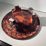 Plat Art Déco tripode en céramique N°267 Jean Luce pour Villeroy & Boch
