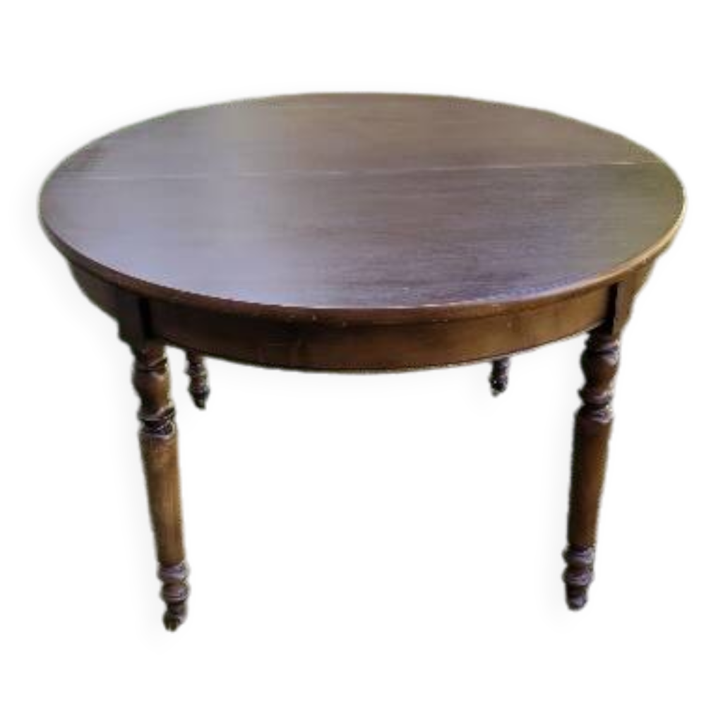 Table ronde en noyer | Selency