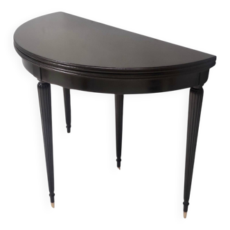 Black Walnut and Ebonized Beech Folding Table attr. to Paolo Buffa
