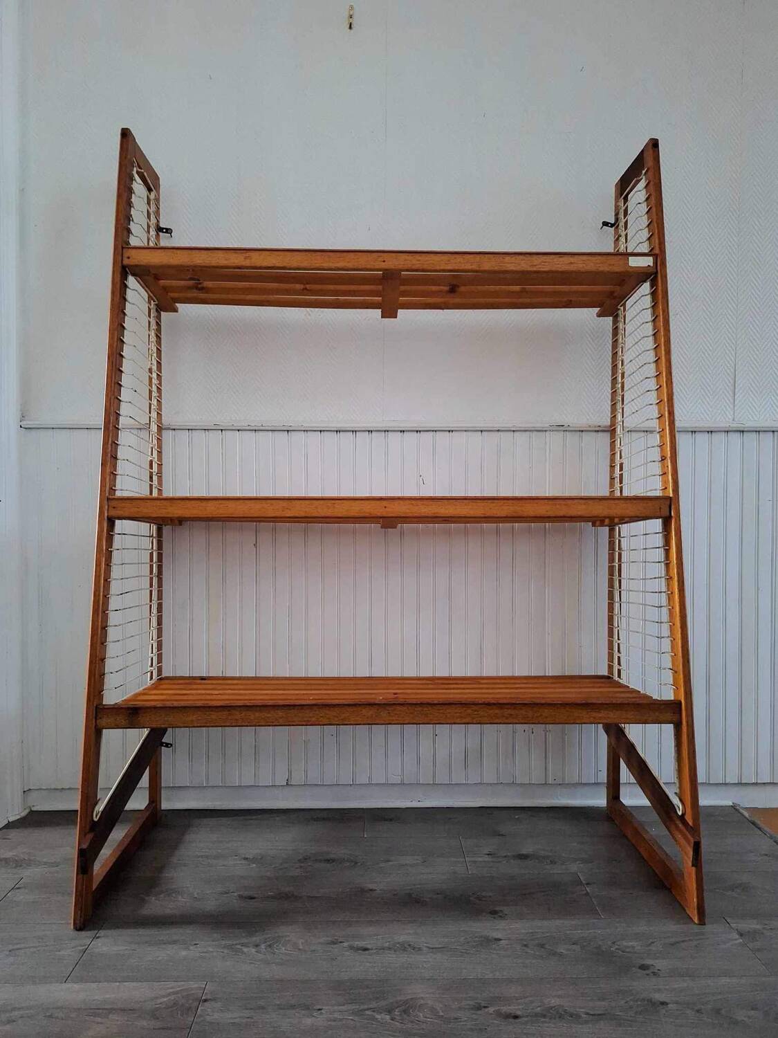 Vintage bakery shelves, old trade furniture