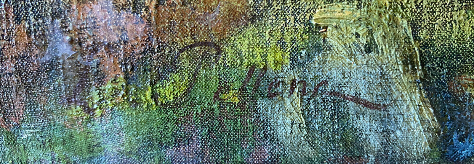 HST painting "Landscape of undergrowth" signed Léon PELLENC (1819-1894)