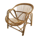 Rattan basket armchair 70s