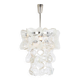 Murano glass suspension light in chrome designed by Carlo Nason for Kalmar, Catena, Austria.