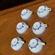 Small Chinese blue and white tea set for 6 cups and saucers.