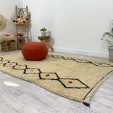 Handmade Moroccan Berber carpet 252 x 150 CM
