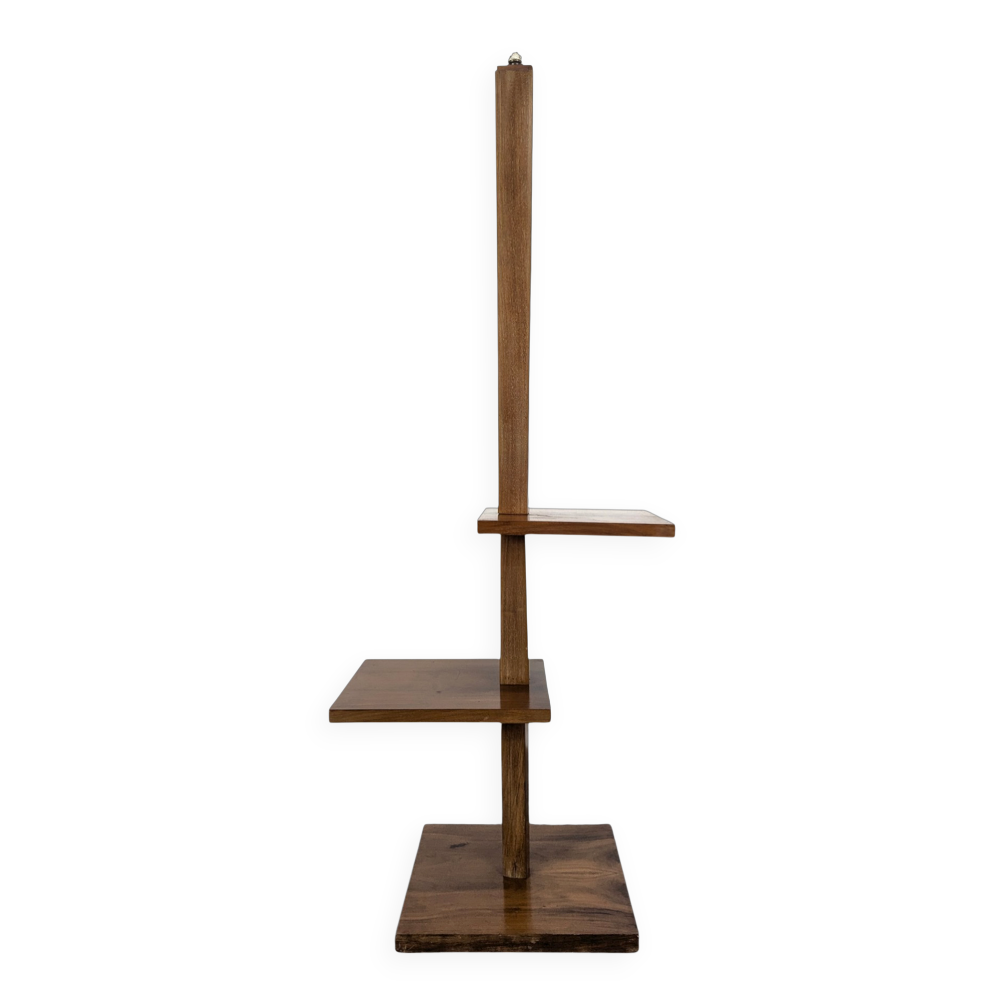 Lampadaire à tablettes moderniste en bois années 50
