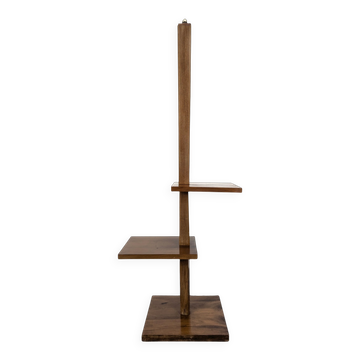 Lampadaire à tablettes moderniste en bois années 50