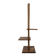 Lampadaire à tablettes moderniste en bois années 50