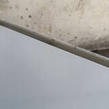 White Enameled Steel Top & Cast-Aluminum Knoll Outdoor Table — 1960s Modernist First Edition