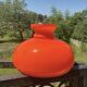 Suspension en opaline couleur orange flamboyante