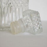 Old vintage glass whisky decanter