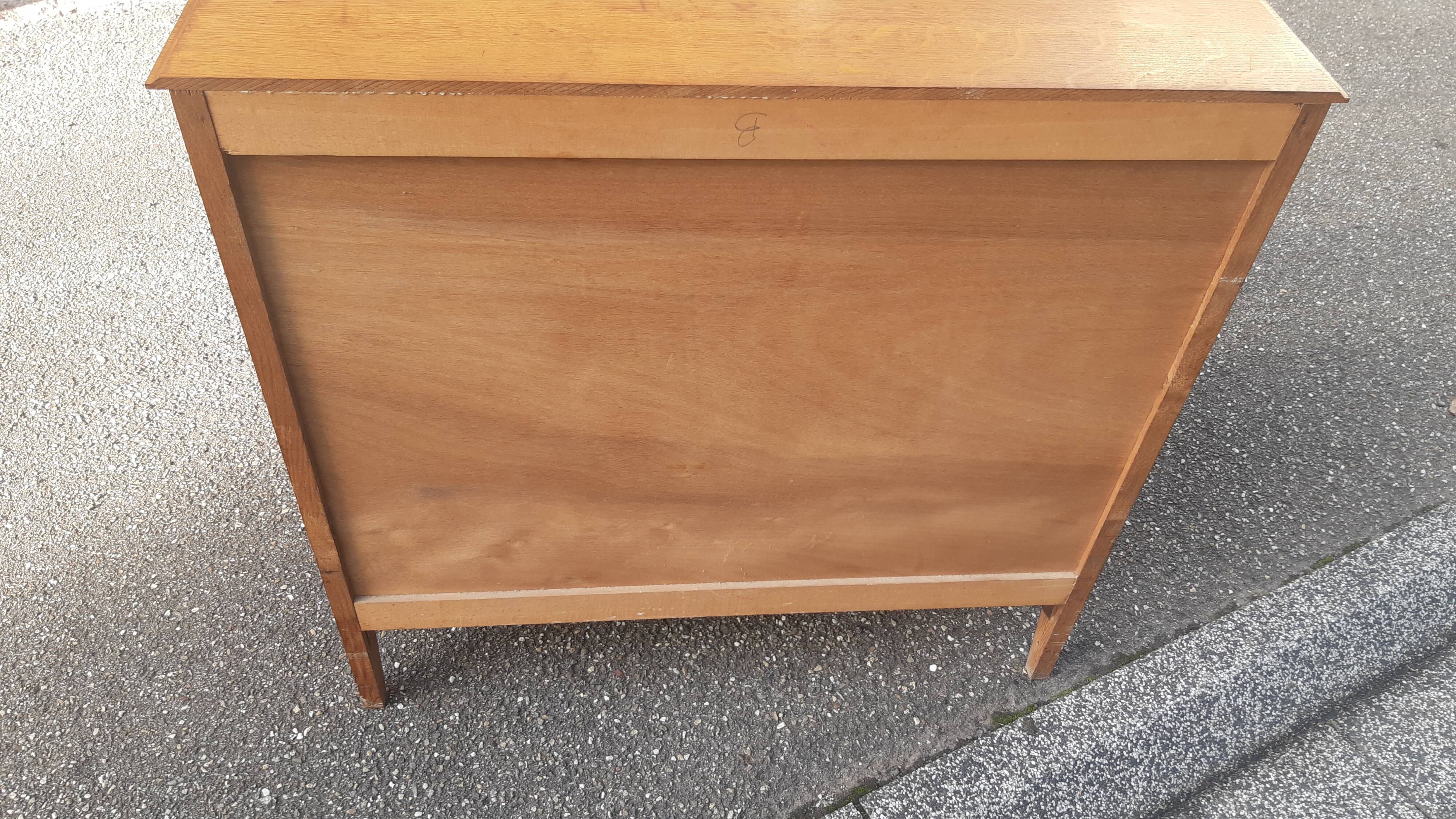 Vintage chest of drawers gilded oak 1950