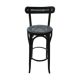 Tabouret bois courbé canné