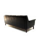 Black leather sofa