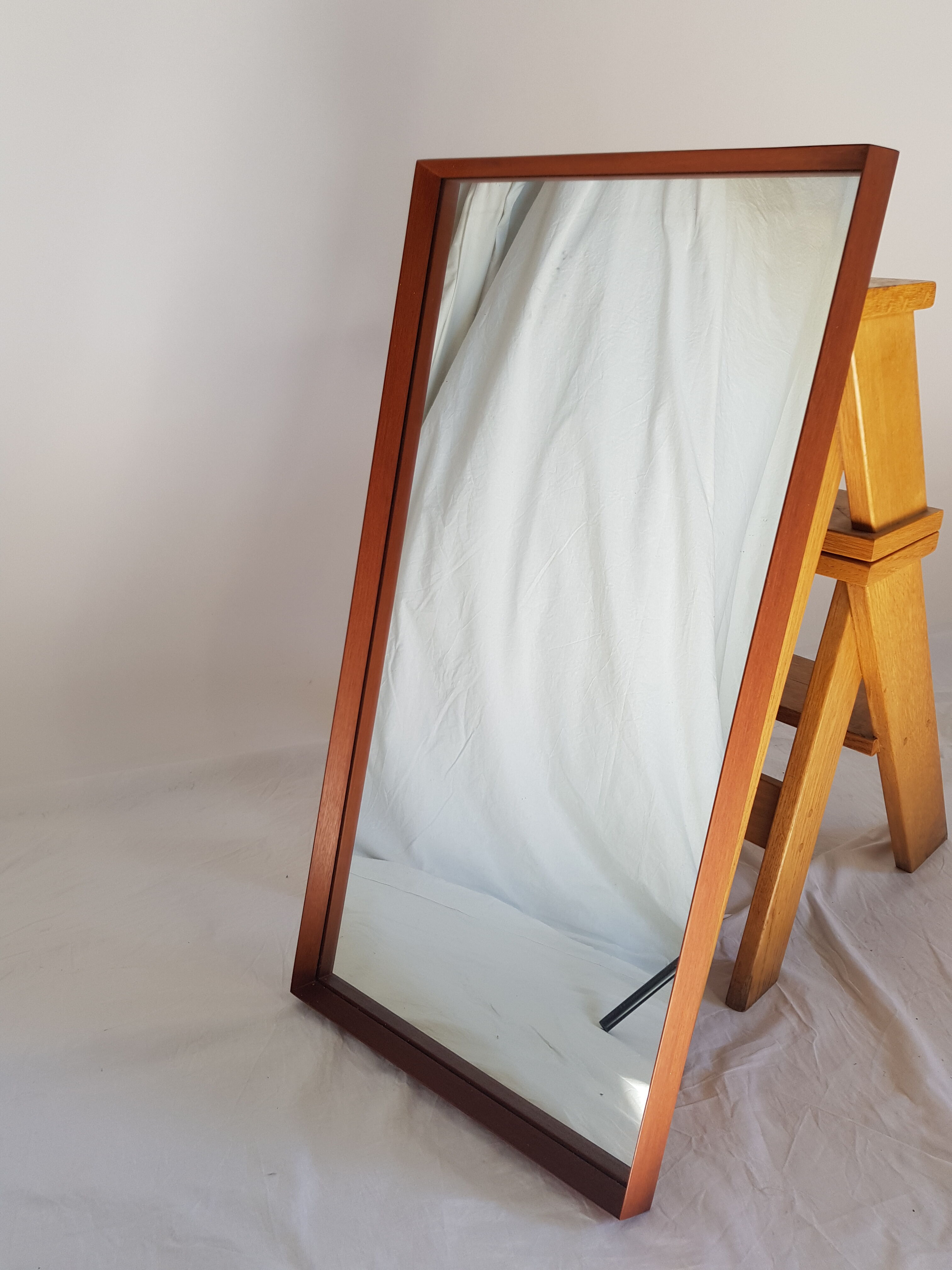 Teak mirror by Aksel Kjersgaard Denmark 1960