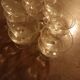 12 crystal champagne glasses engraved with a wheat stalk motif